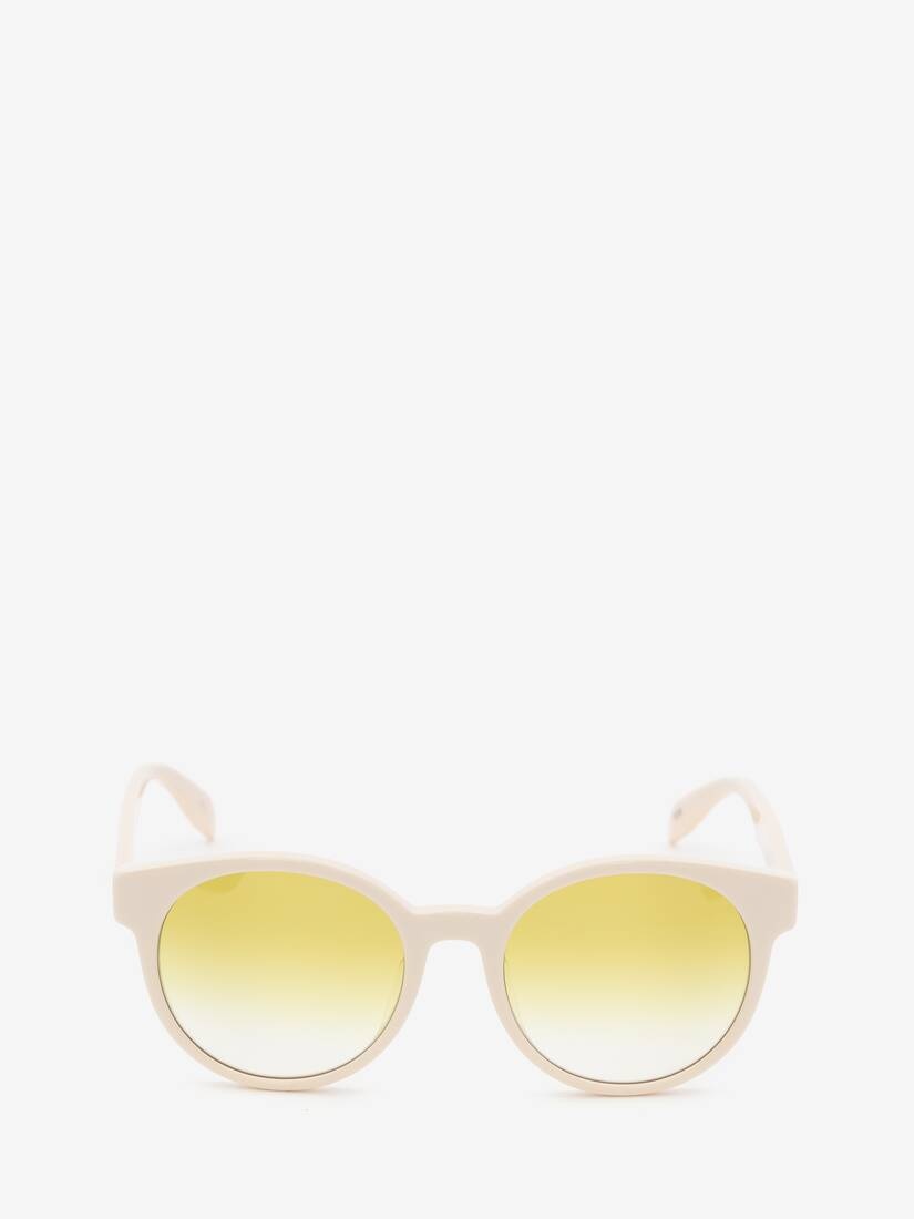 Mcqueen Graffiti Round Sunglasses in White - 1
