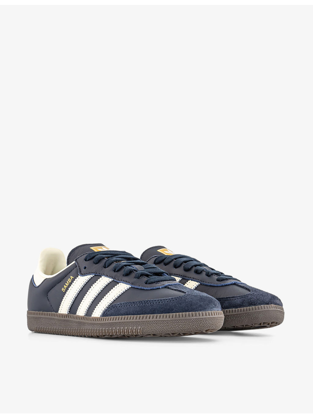 Samba OG logo-print leather low-top trainers - 3