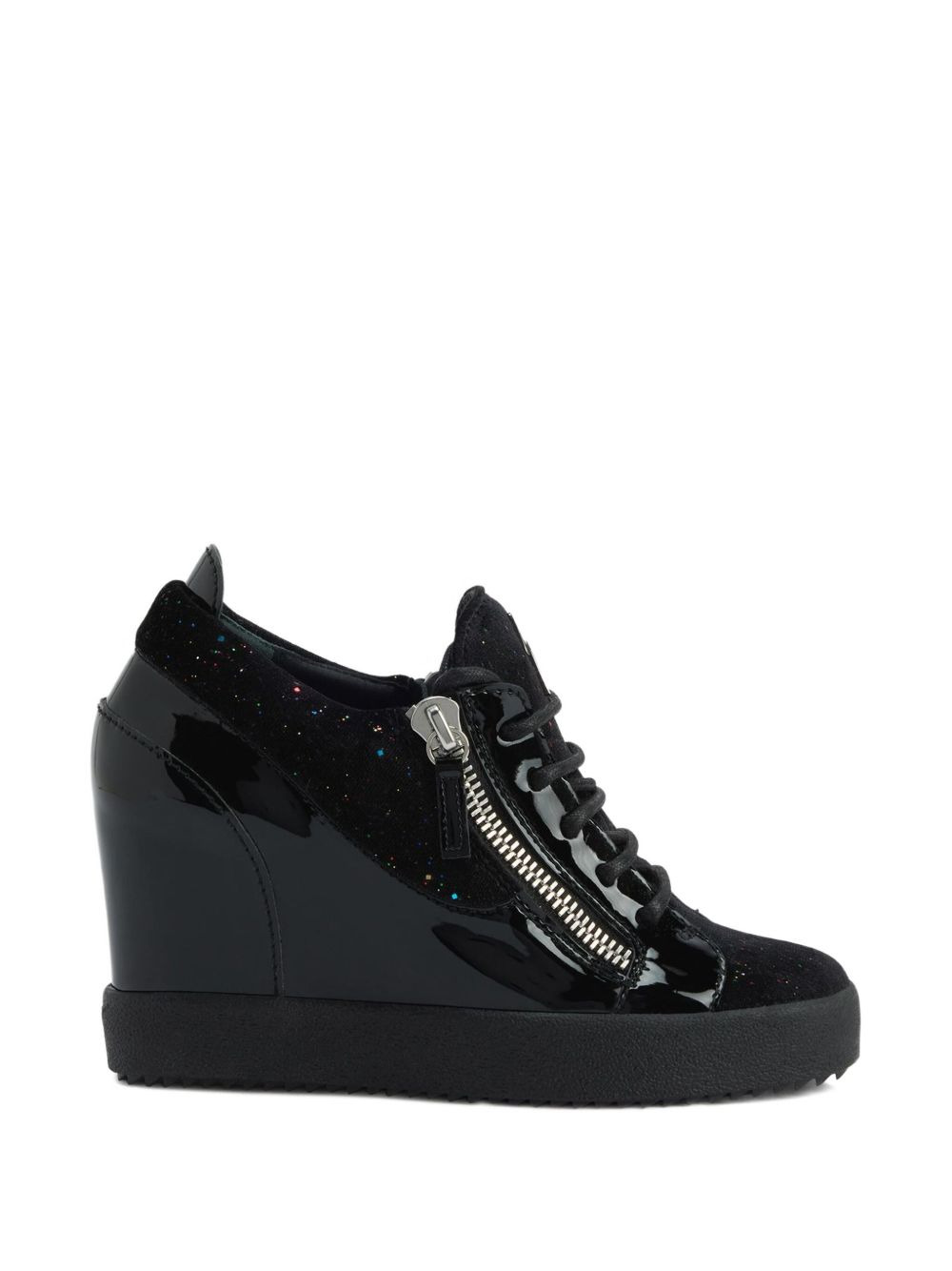 Addy Wedge glitter-panel sneakers - 5