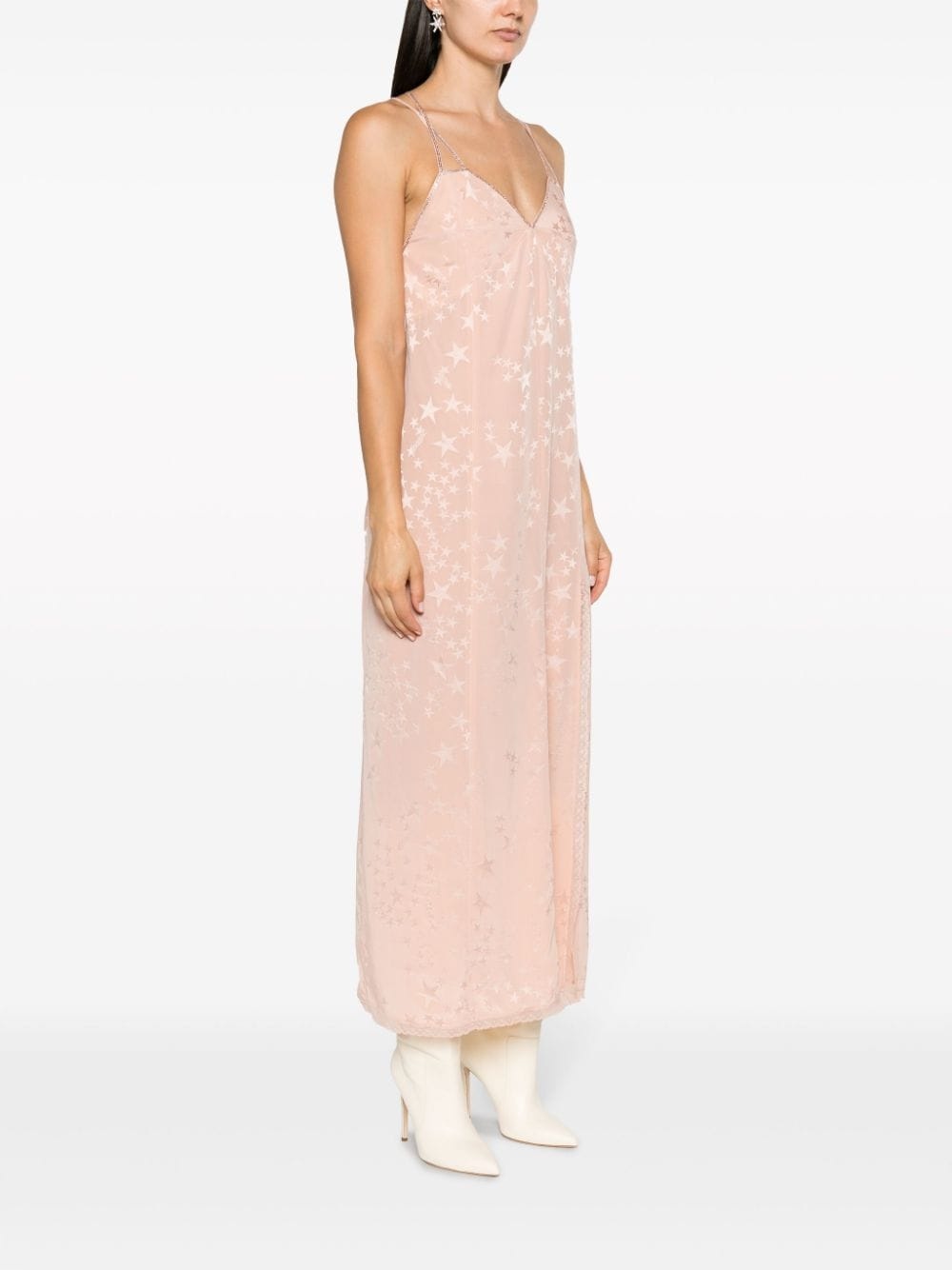 Rohal star-jacquard silk dress - 3