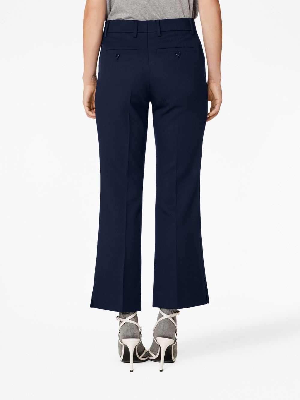 cropped flared trousers - 4