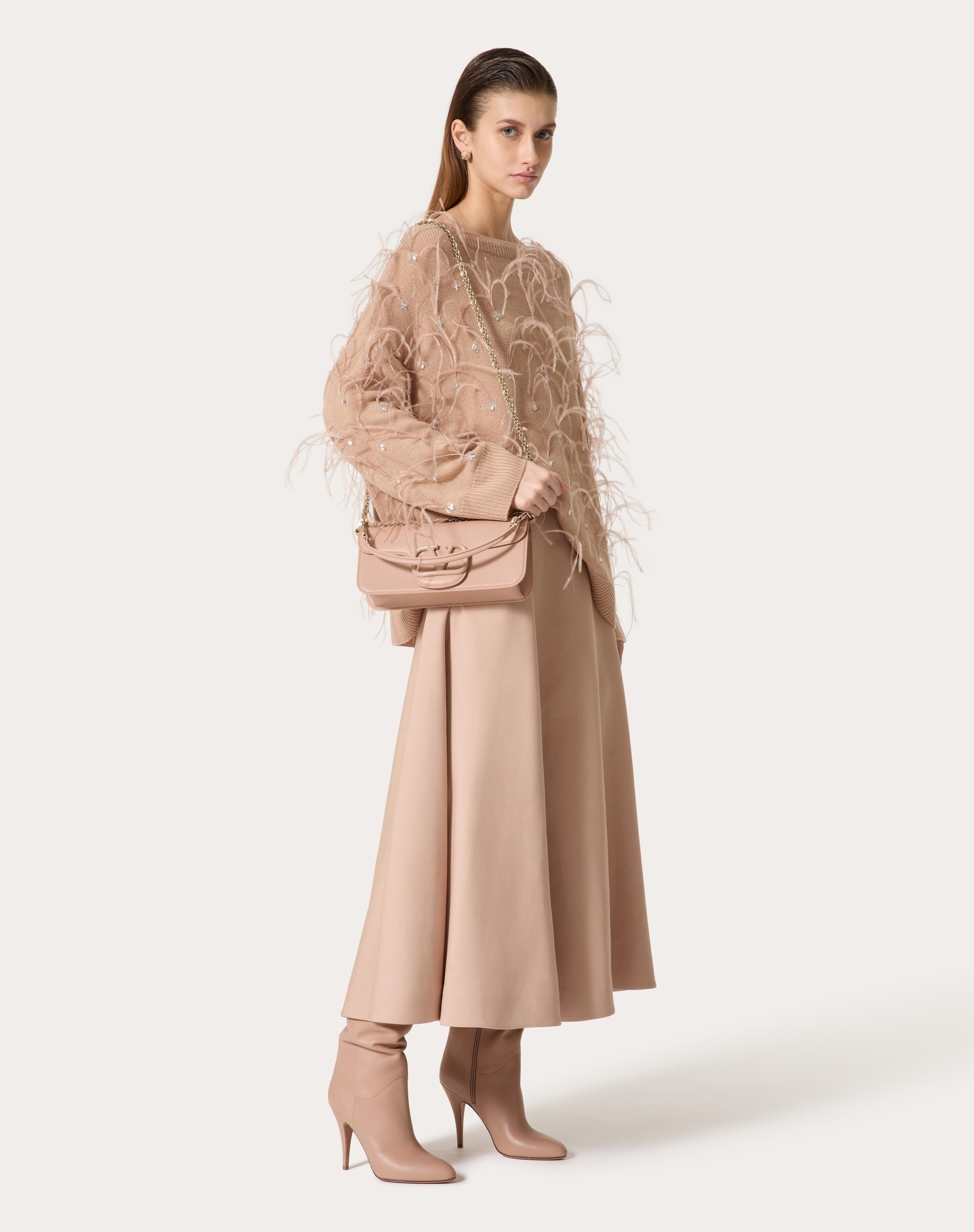 VALENTINO GARAVANI LOCÒ CALFSKIN SHOULDER BAG - 2