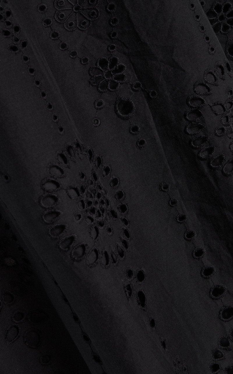 Cotton Broderie Anglaise Midi Dress black 5