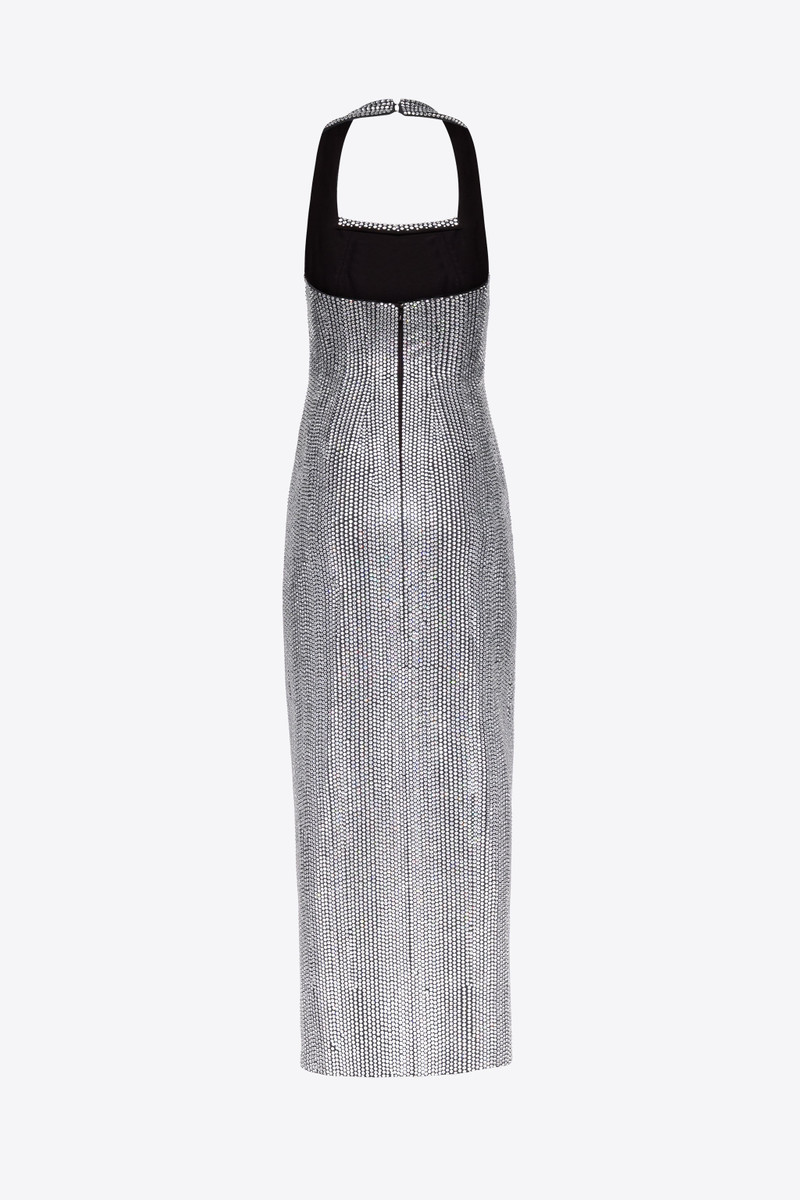 AREA CRYSTAL EMBELLISHED HALTER SLIT GOWN outlook