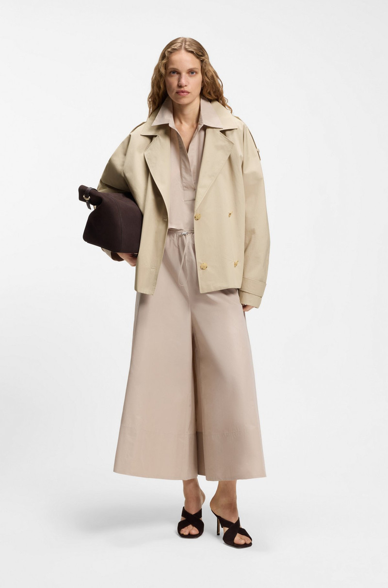 BOSS BELTED COAT IN COTTON POPLIN outlook