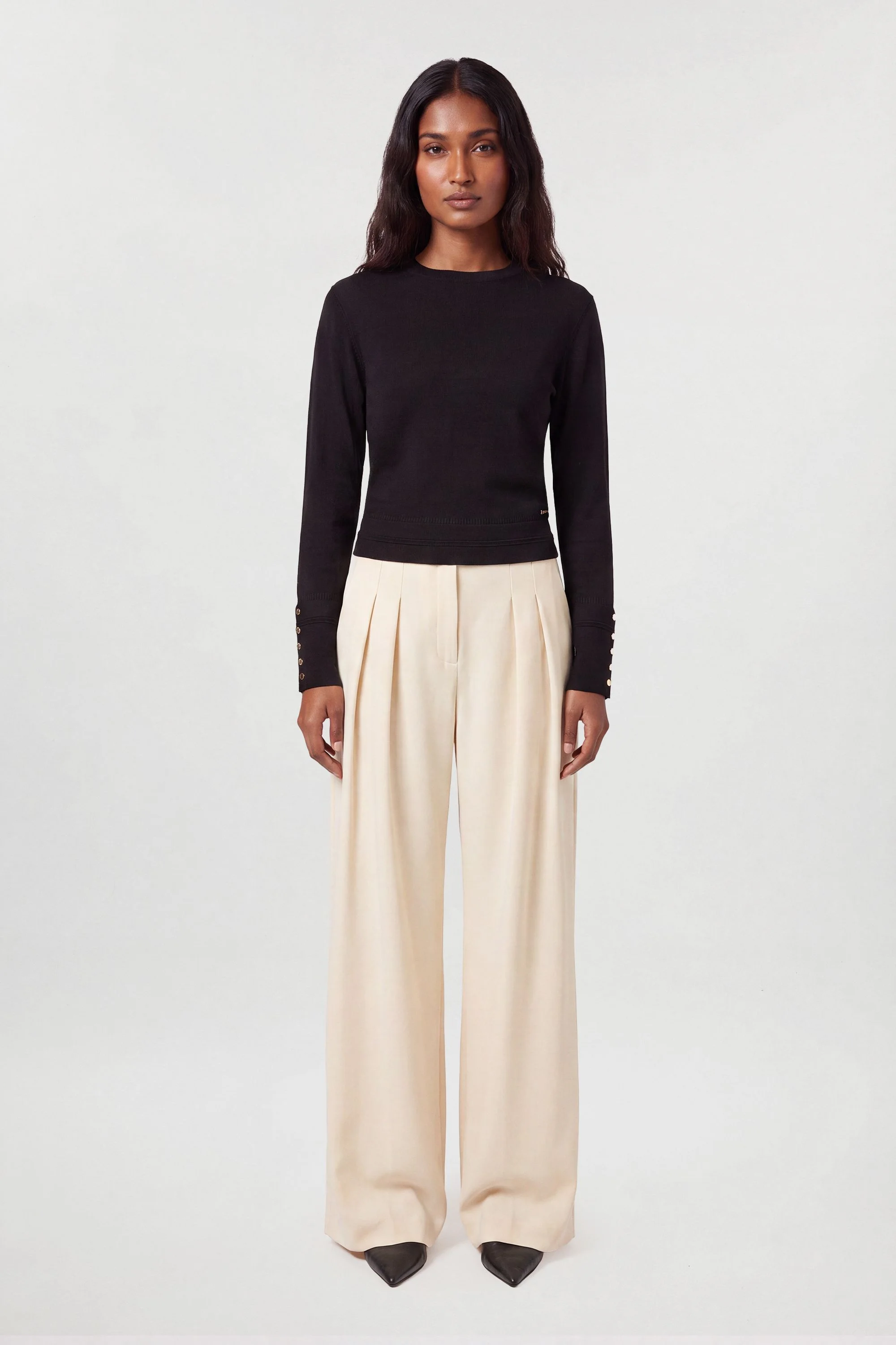 Forever Viscose Blend Knitted Long Sleeve Crew Neck Jumper - 1