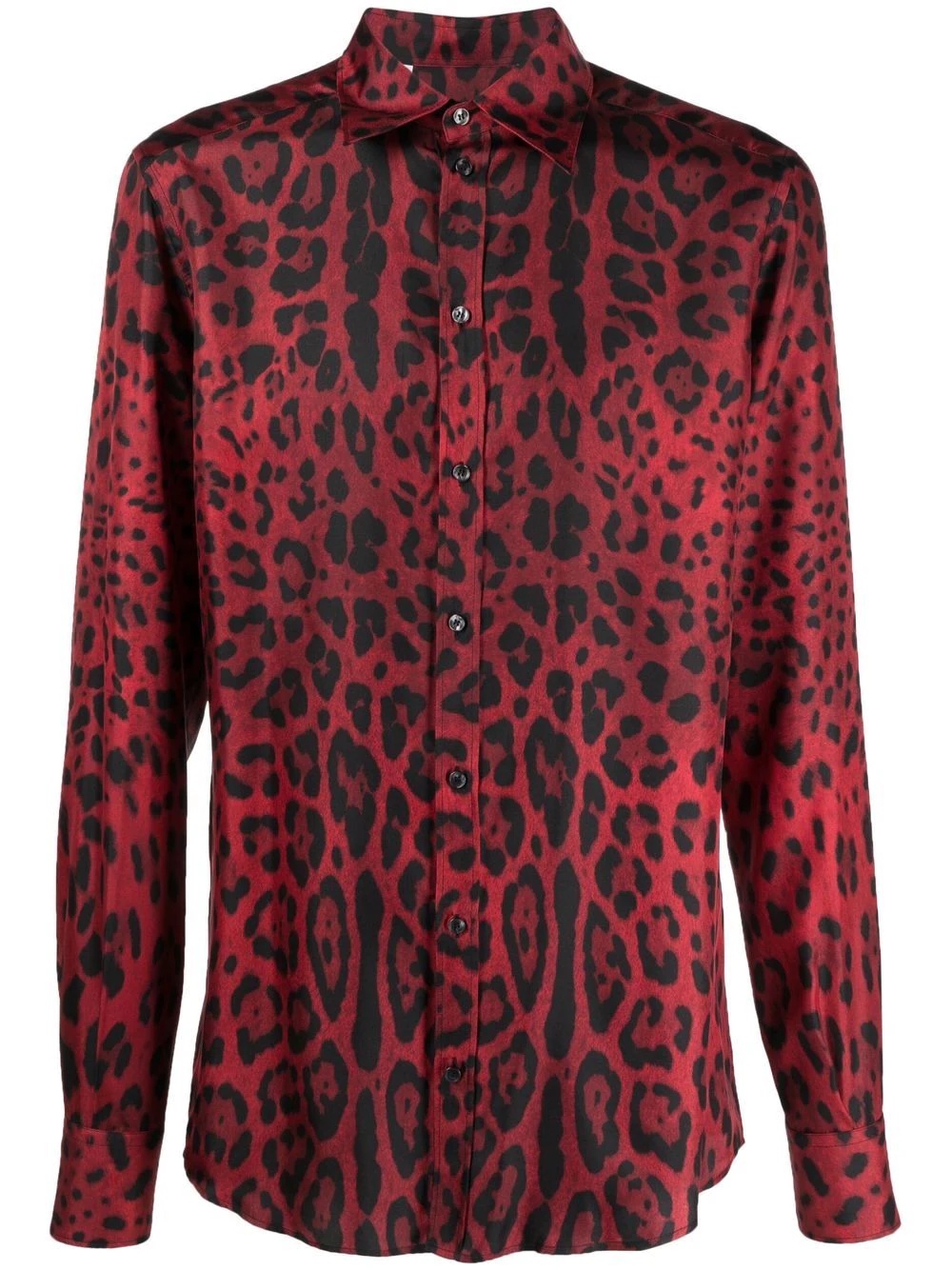 leopard-print long-sleeve shirt - 1