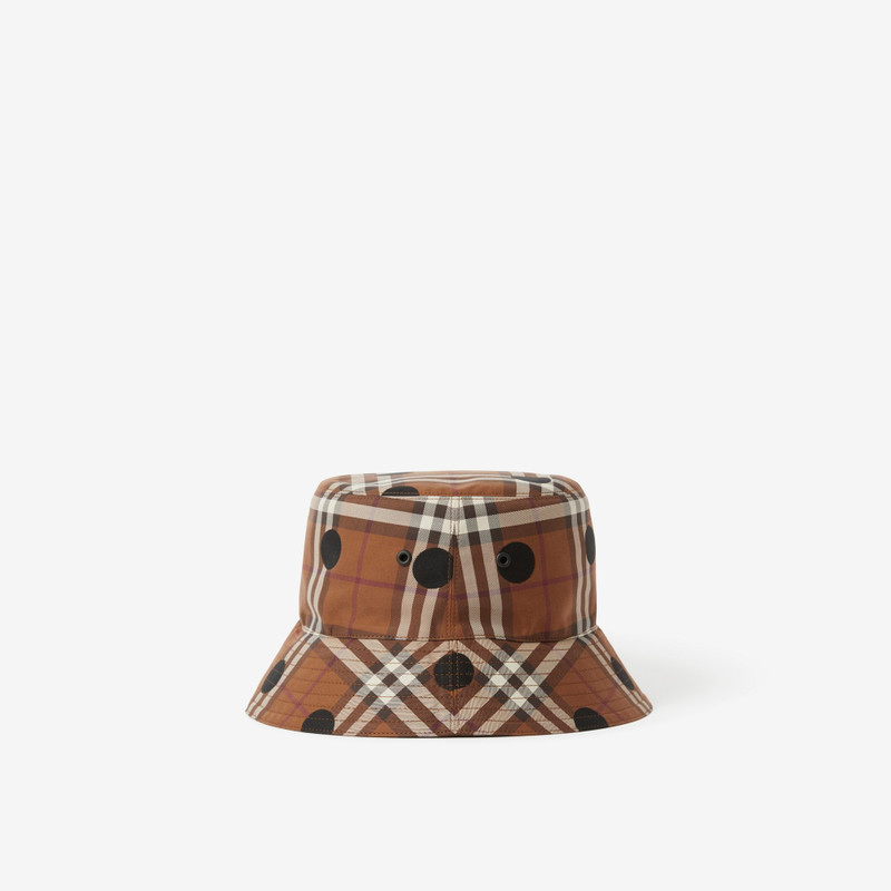 Burberry Polka Dot Check Cotton Bucket Hat outlook