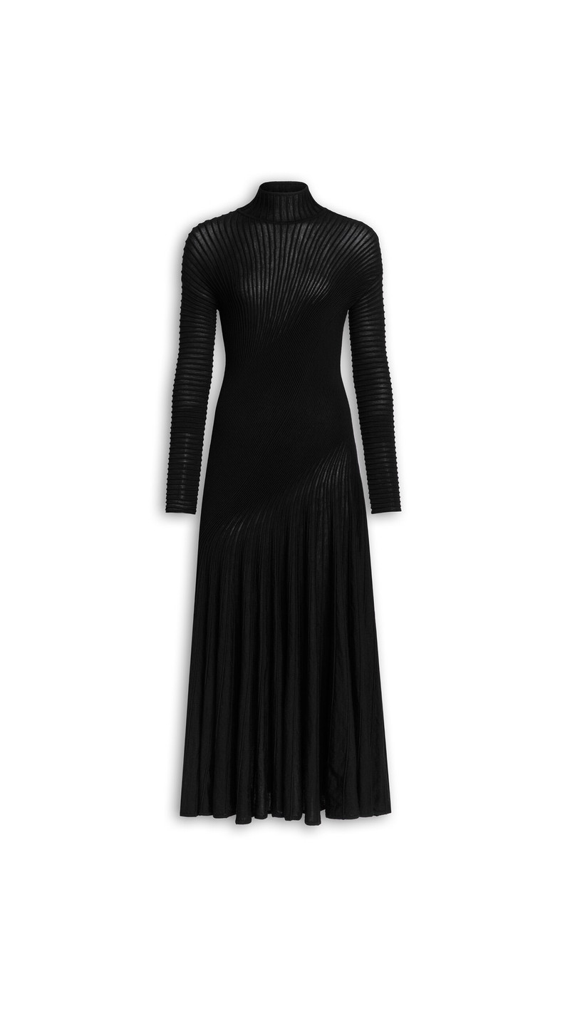 TWISTED FINE WOOL DRESS 1