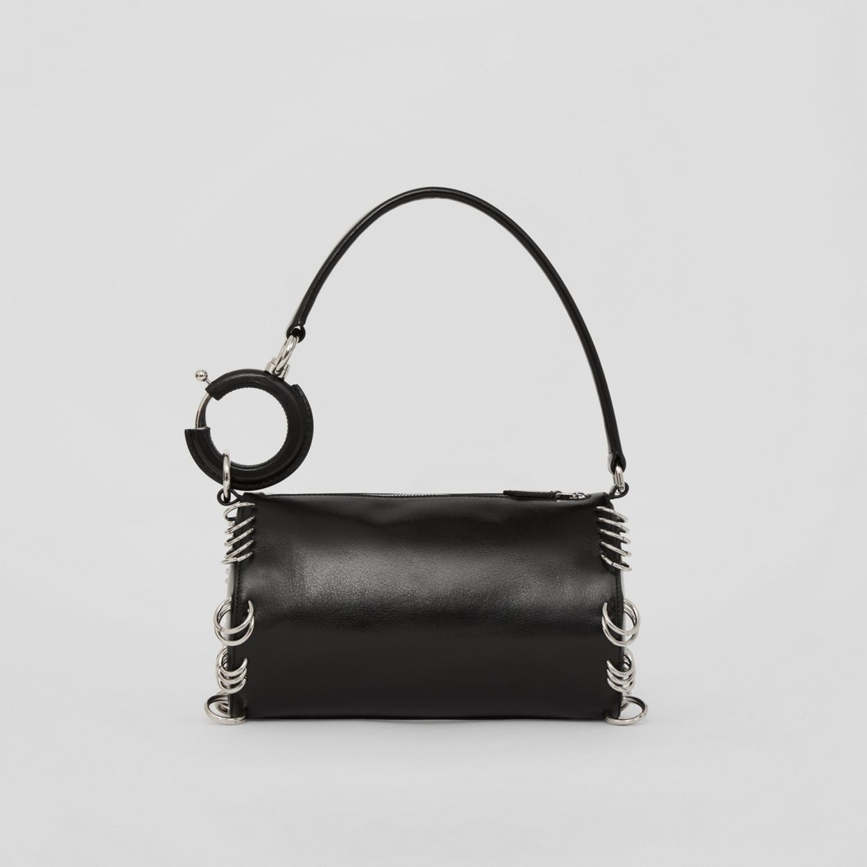 Mini Ring-pierced Leather Rhombi Bag - 8