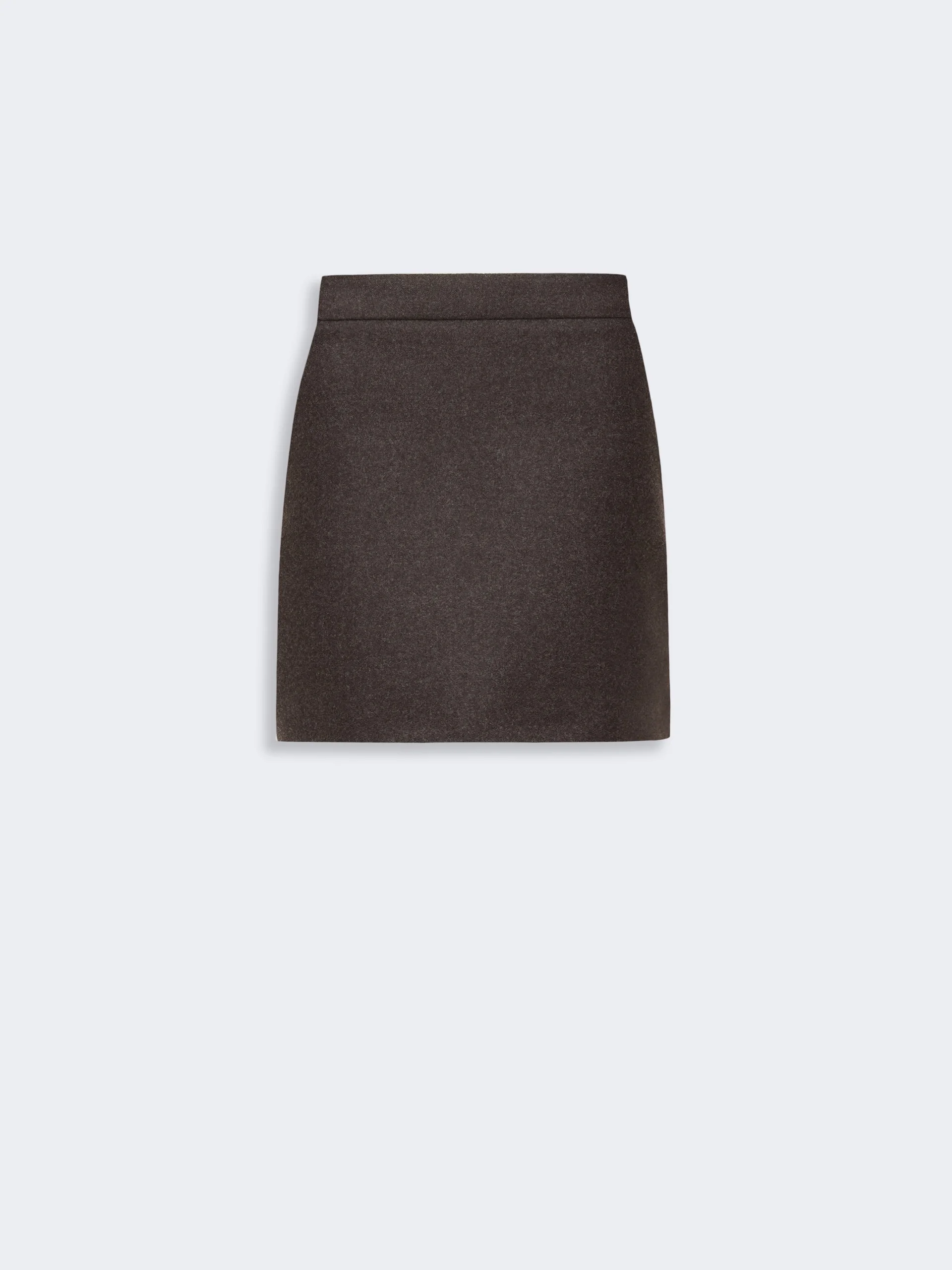 ACINOSO Short double wool skirt - MUD - 1