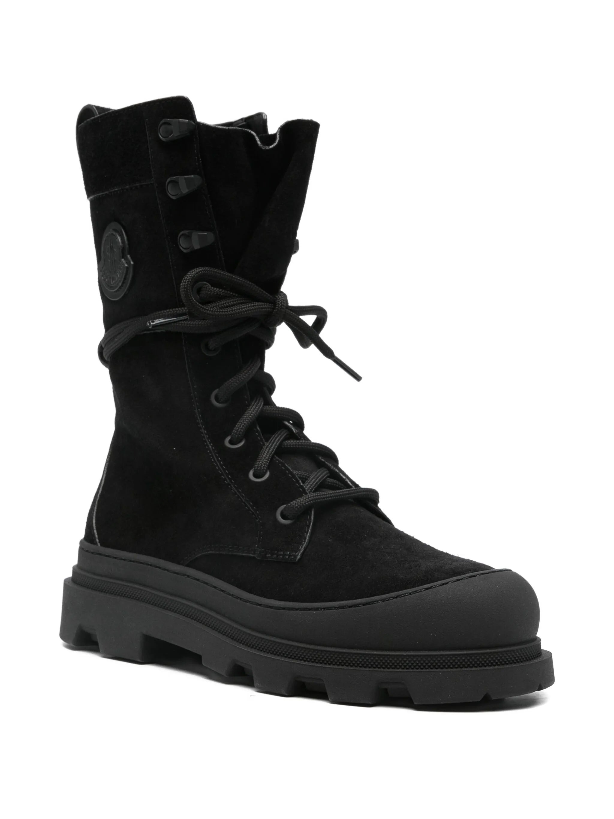Moncler Vera Lace-up Logo-patch Boots - 3
