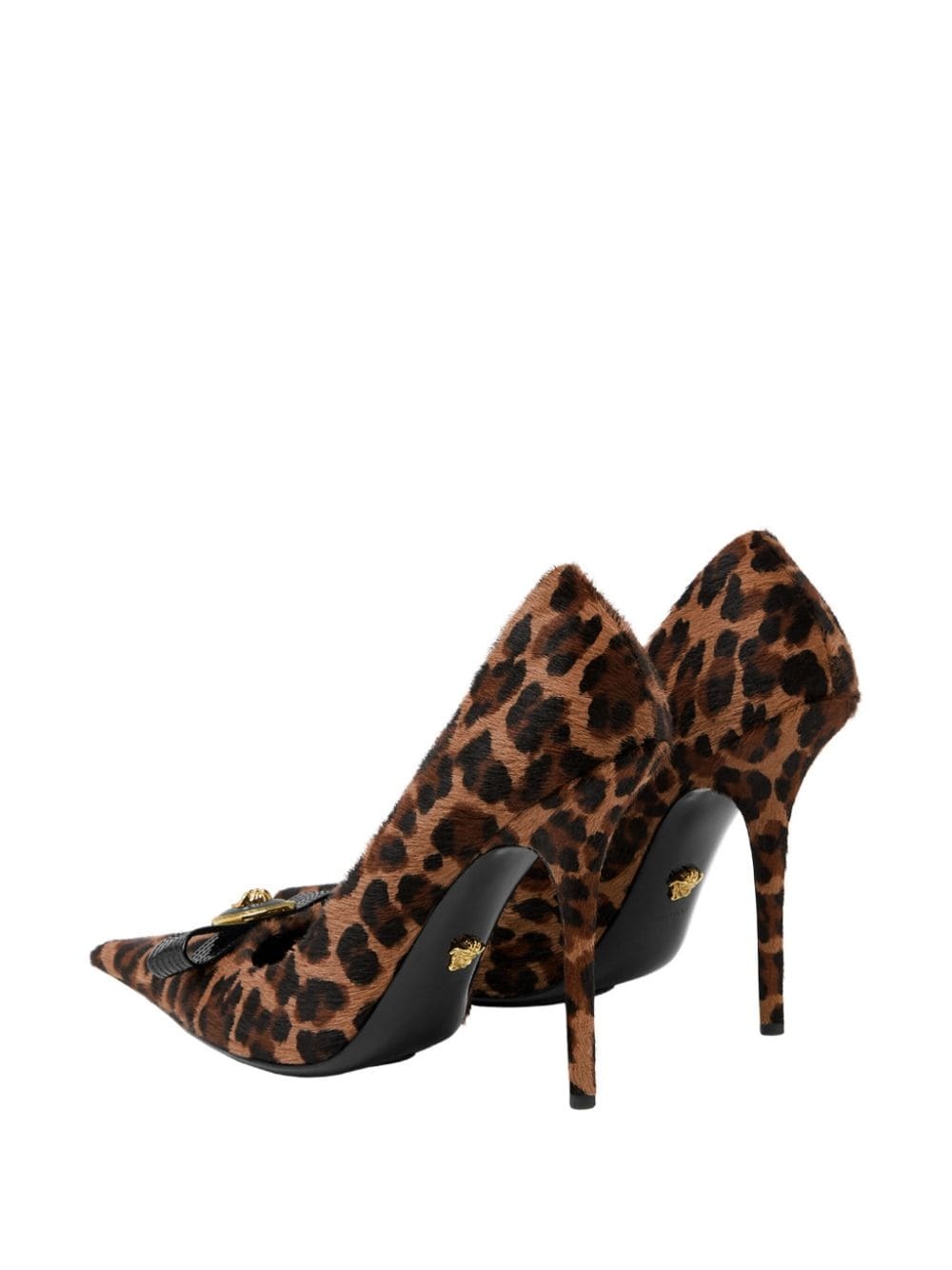 120mm Gianni Ribbon leopard pumps - 3
