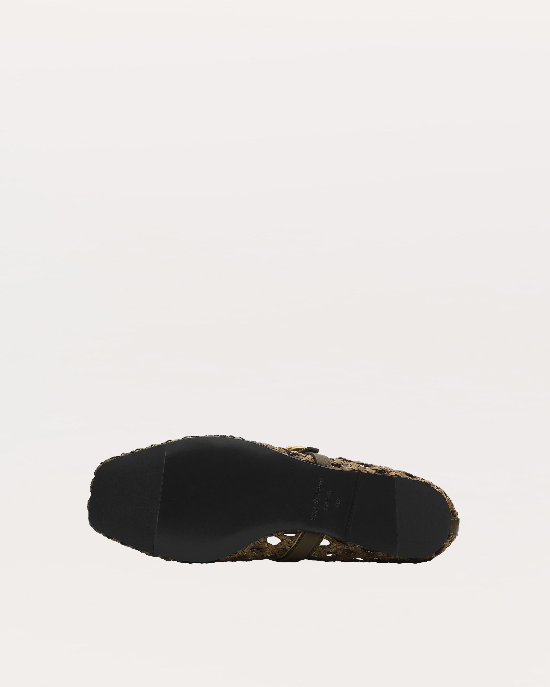 Spire Woven Faux Leather Mary Jane Shoes - 5