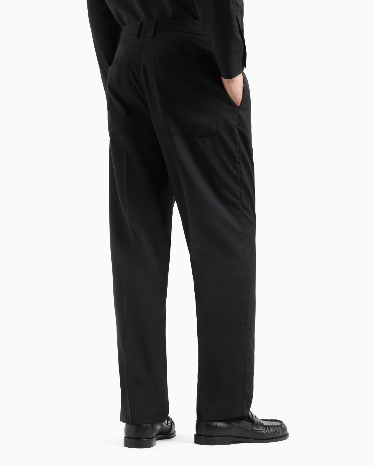 OVERSIZED TROUSERS WITH PLEATS IN SUPER LIGHT WOOL - 3