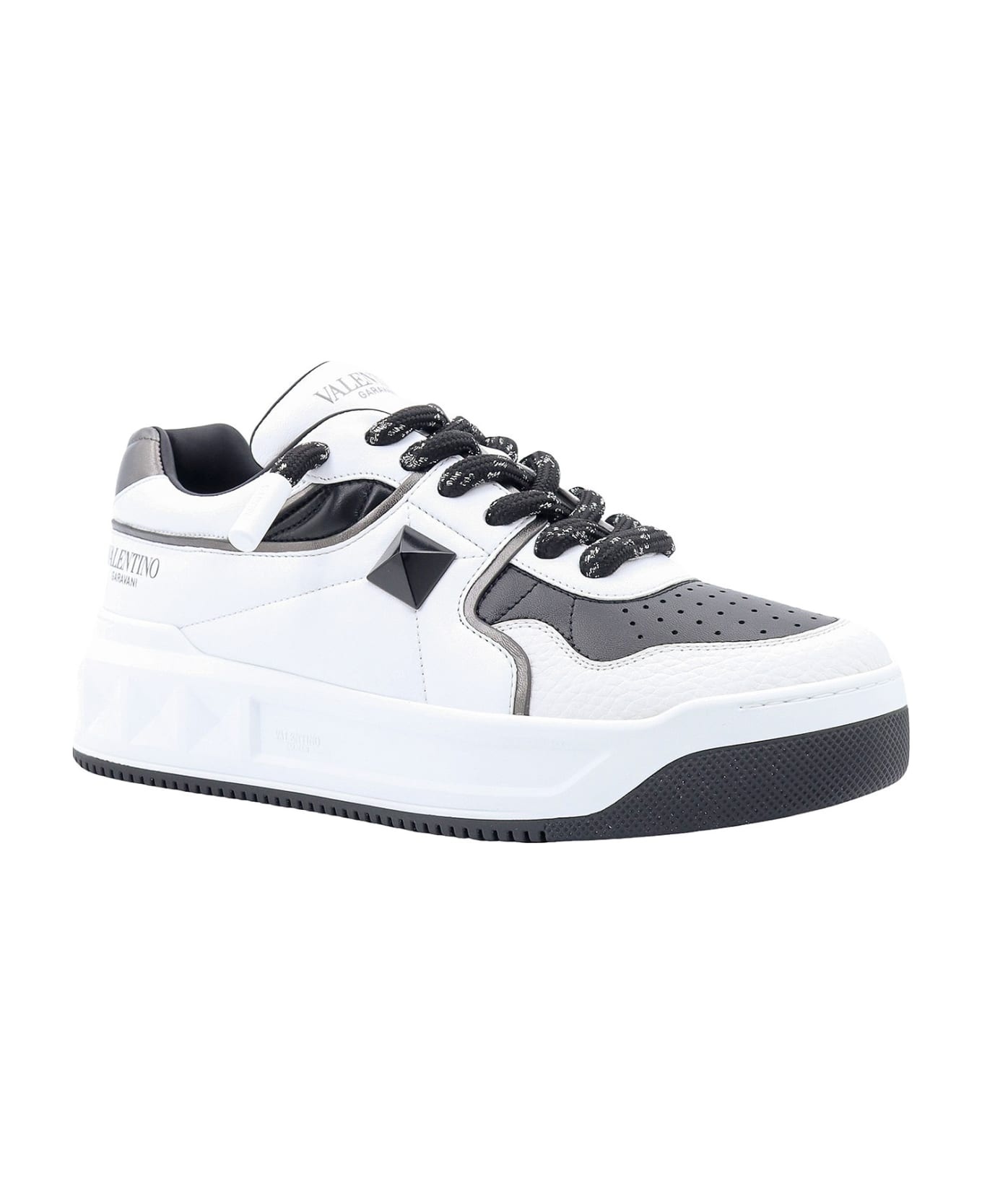 Two-tone Nappa Leather One Stud Sneakers - 2