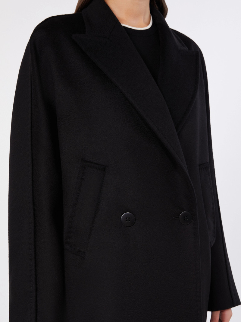 MASTRO Double-breasted wool broadcloth coat - BLACK 5