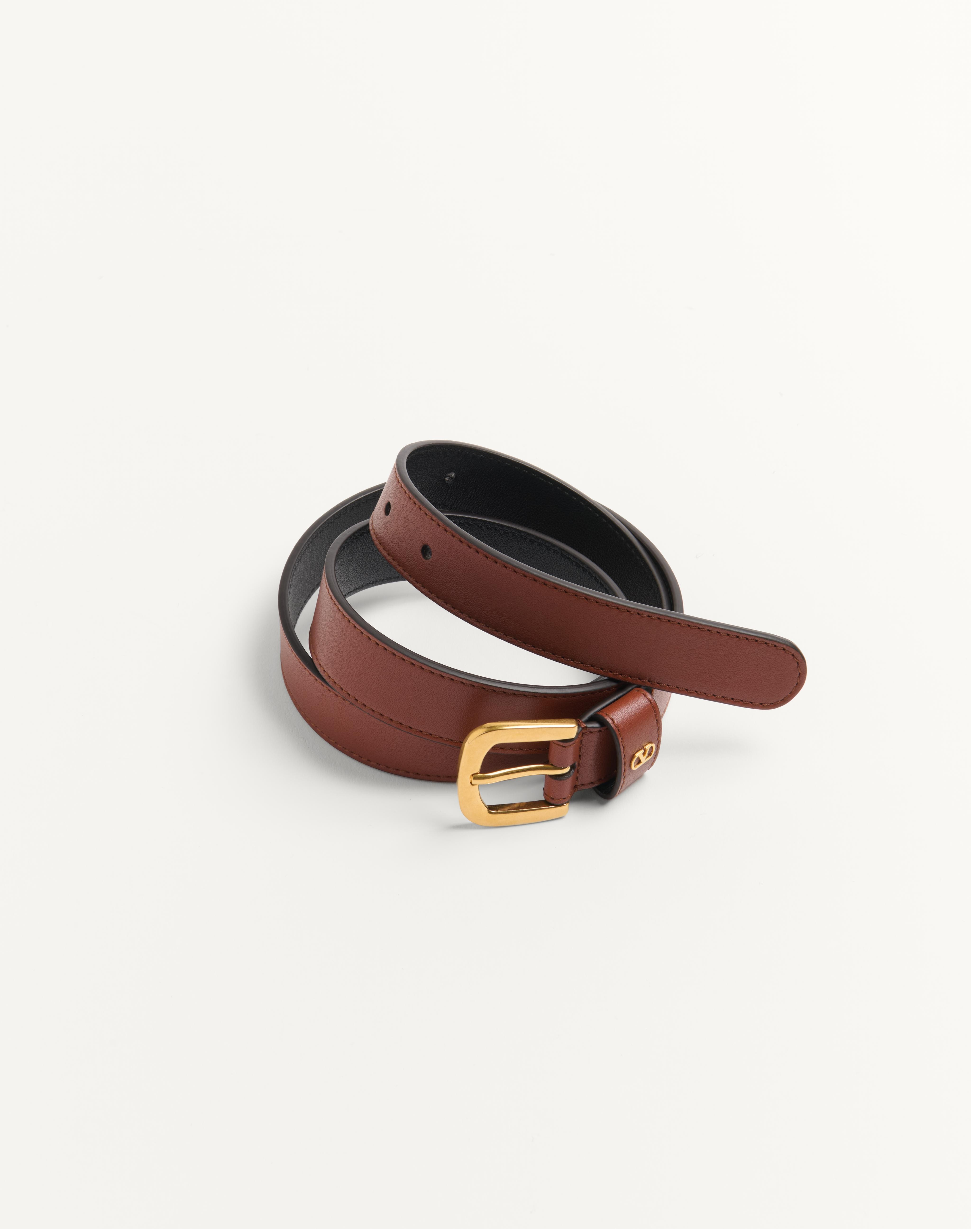 VLOGO SIGNATURE BELT IN SHINY CALFSKIN 25 MM - 2