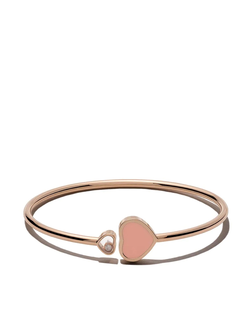 18kt rose gold Happy Hearts diamond bangle - 1