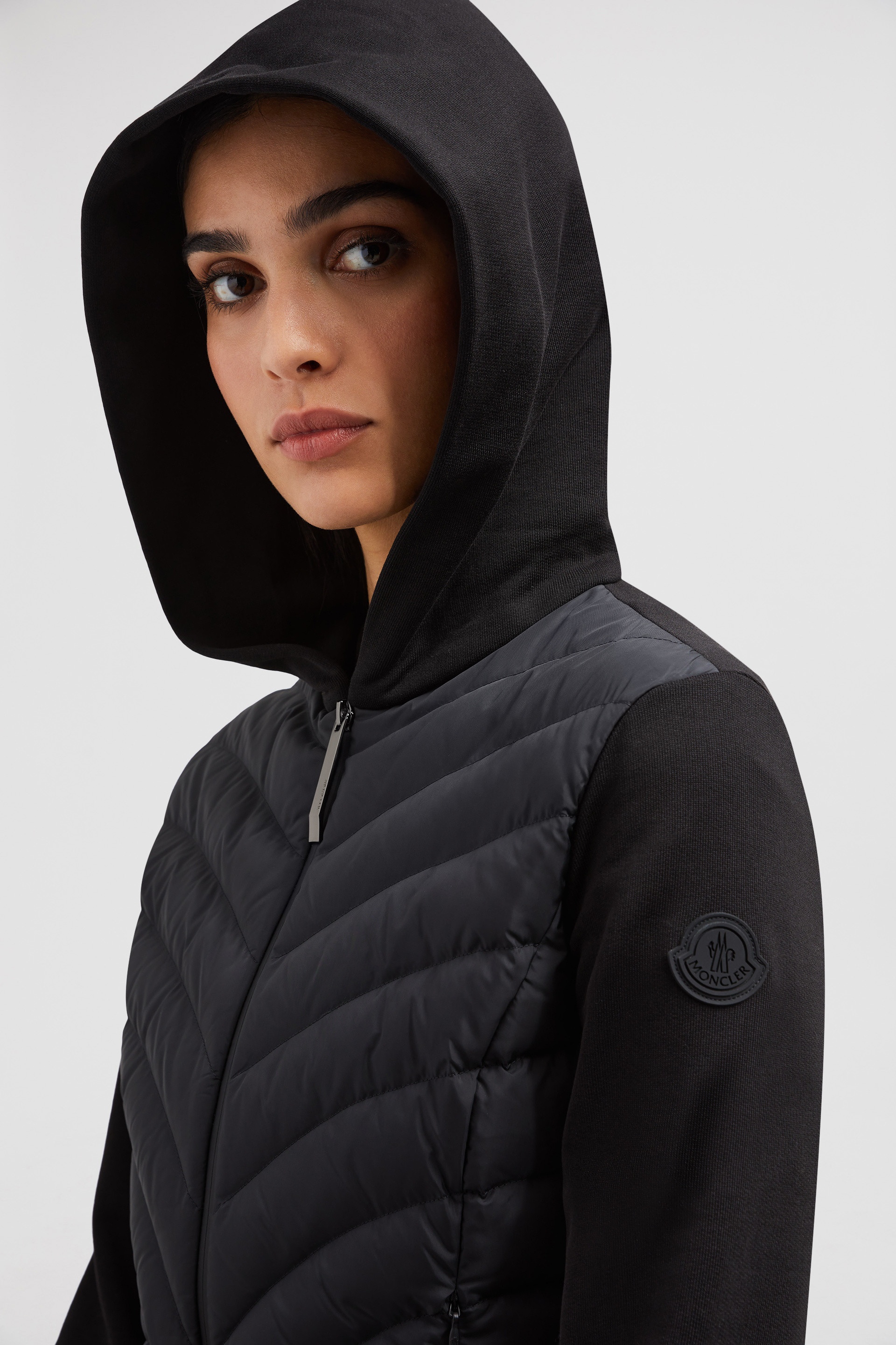 Padded Diagonal-Quilted Cotton Zip-Up Hoodie - 4