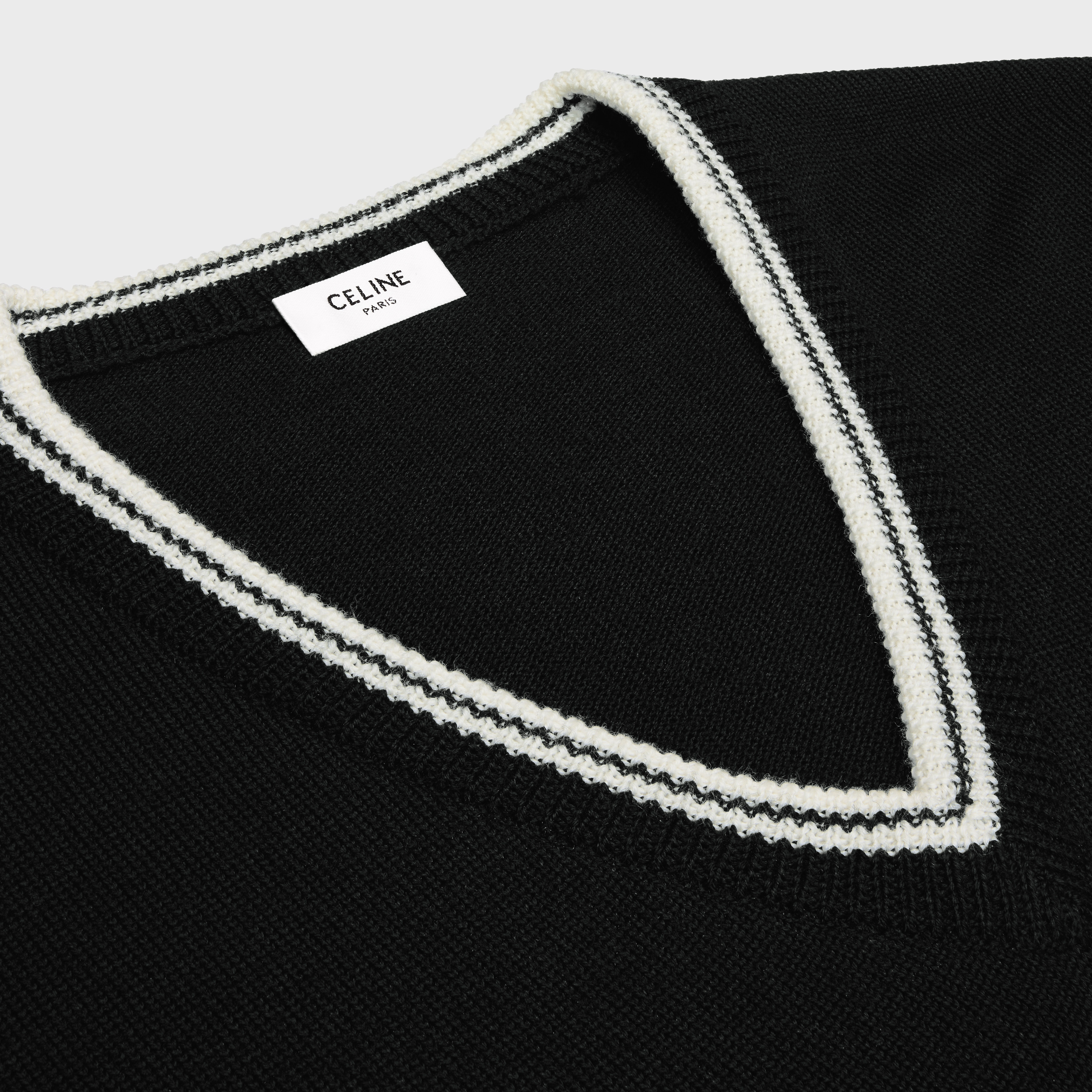 triomphe V-neck sweater in wool - 3