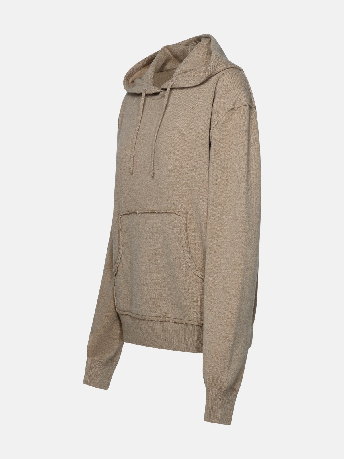 TAUPE CASHMERE BLEND SWEATER - 2