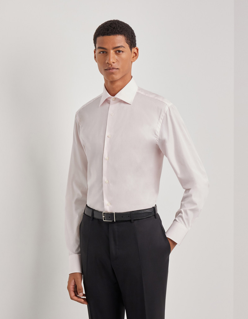 Canali CANALI NUVOLA PINK REGULAR FIT COTTON SHIRT outlook
