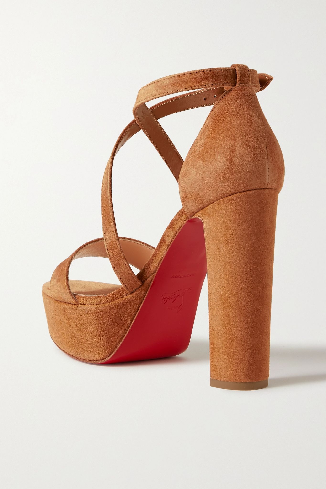 Loubi Bee Alta 130 suede platform sandals - 4