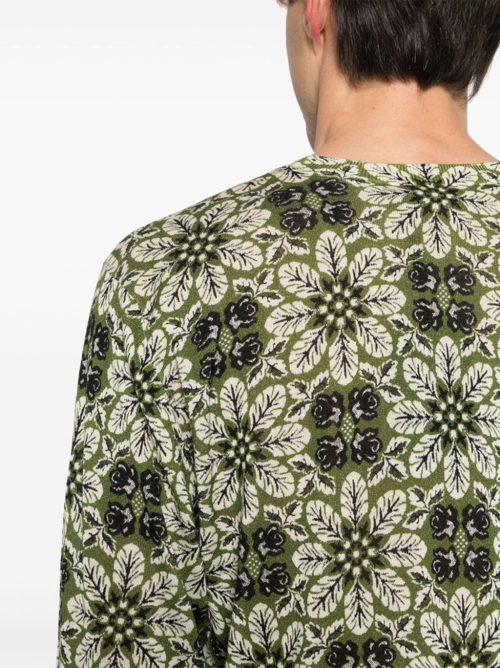 floral-print fine jumper - 5
