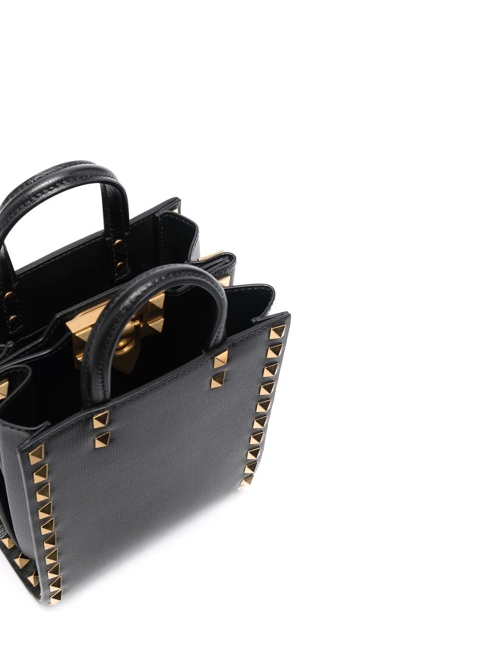 Rockstud leather tote bag - 5