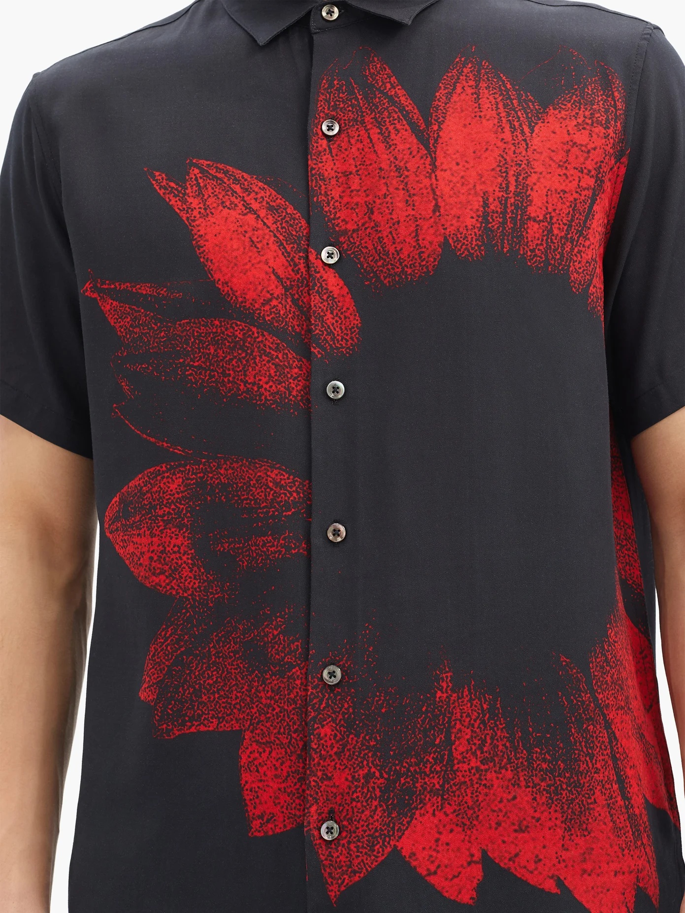 Dazed floral-print twill shirt - 3