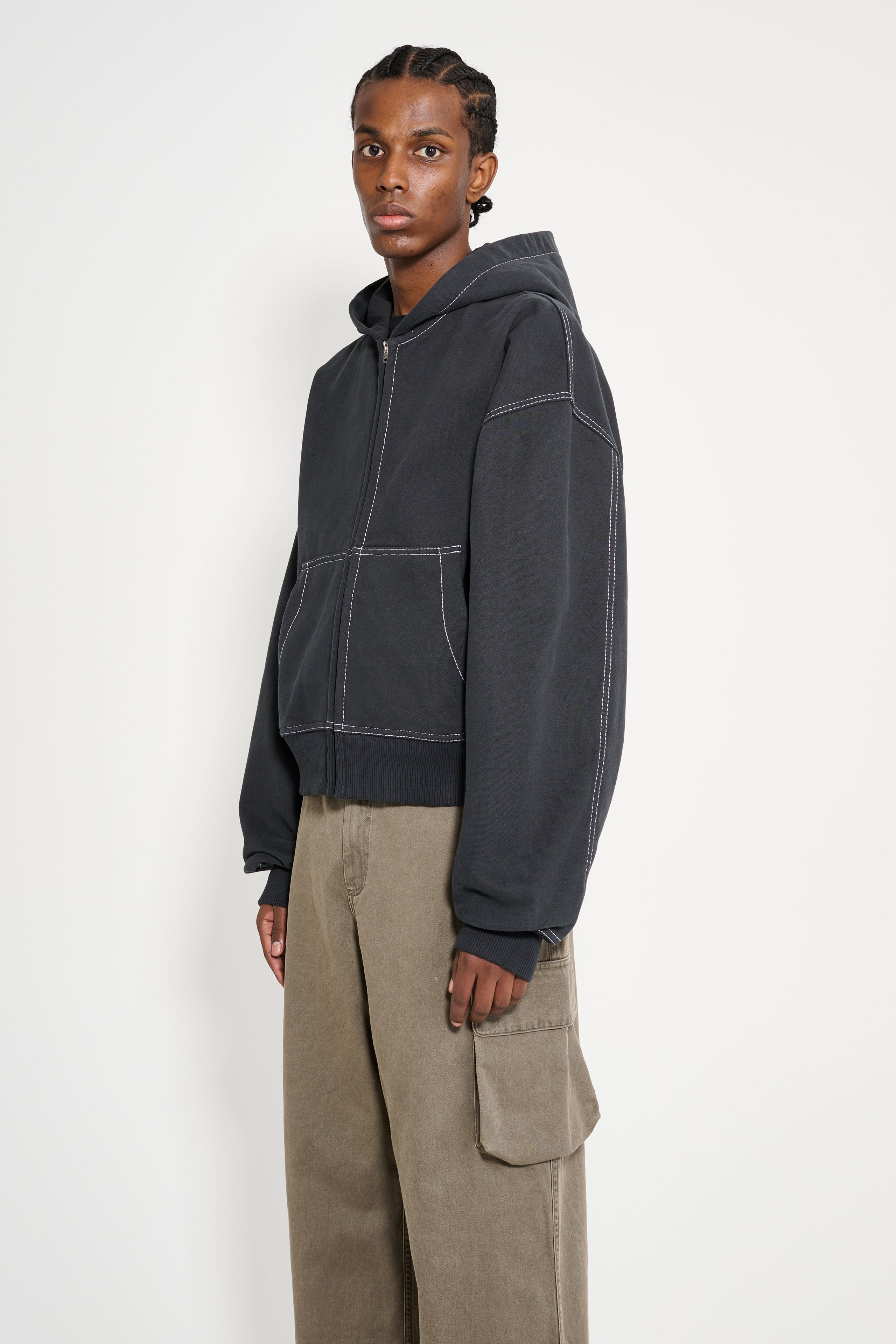 ACNE STUDIOS HOODED SWEATSHIRT FADED BLACK - 2