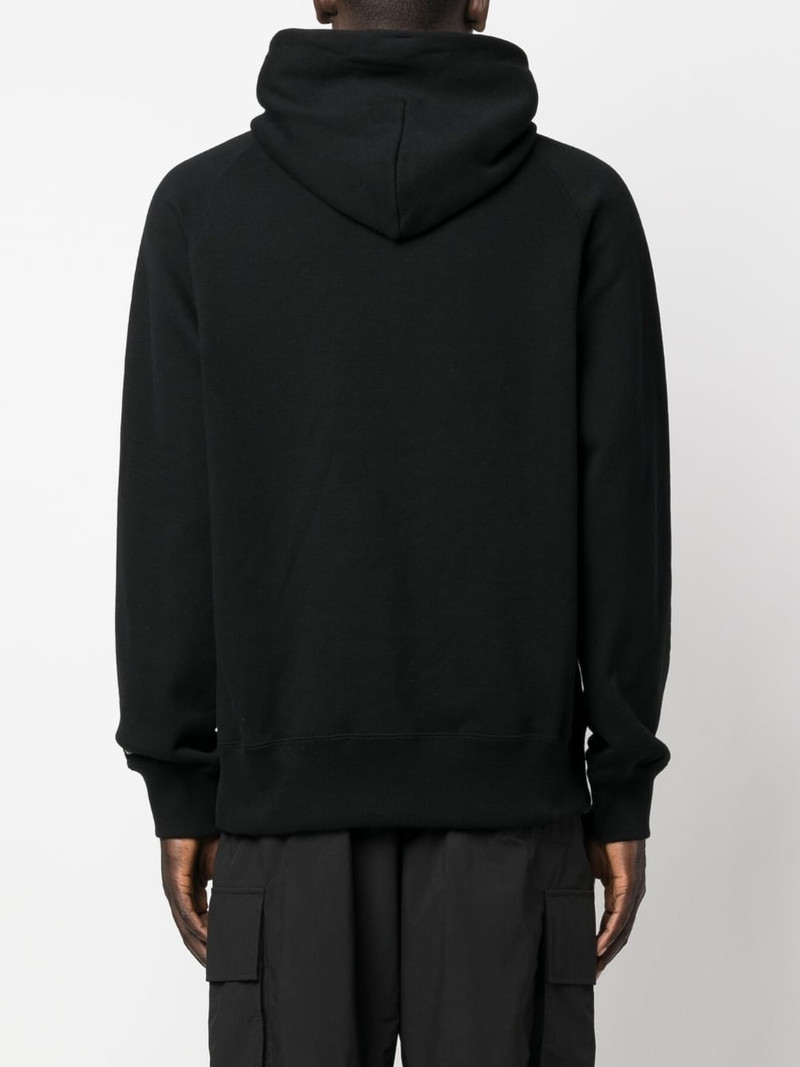 slogan-print cotton hoodie 4