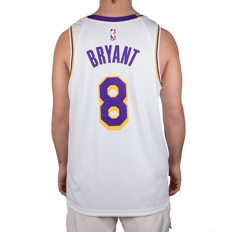 Nike NBA Basketball Sports Jersey Vest SW Fan Edition Lakers Home 8 White CI9503-100 - 4