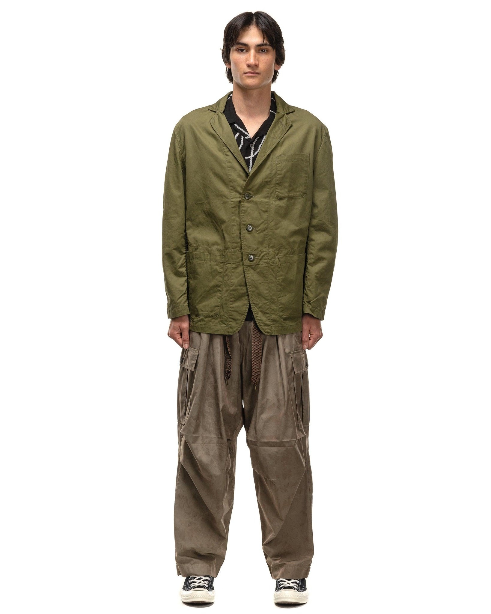COTTON LINEN CHINO CLOTH RANDONNEUR BIKE JKT KHAKI - 2