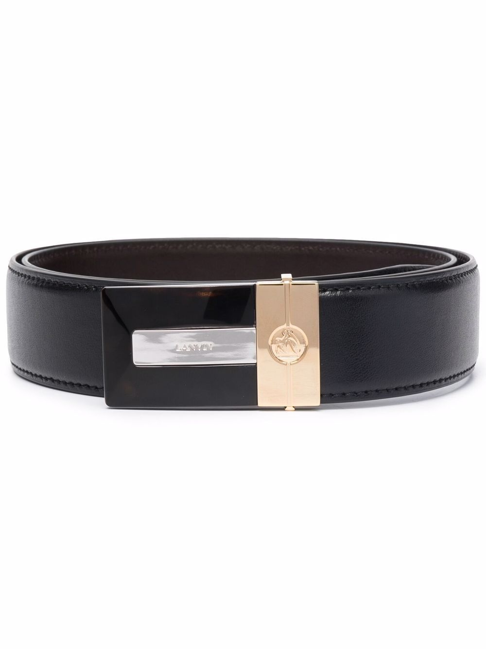 logo-buckle belt - 1