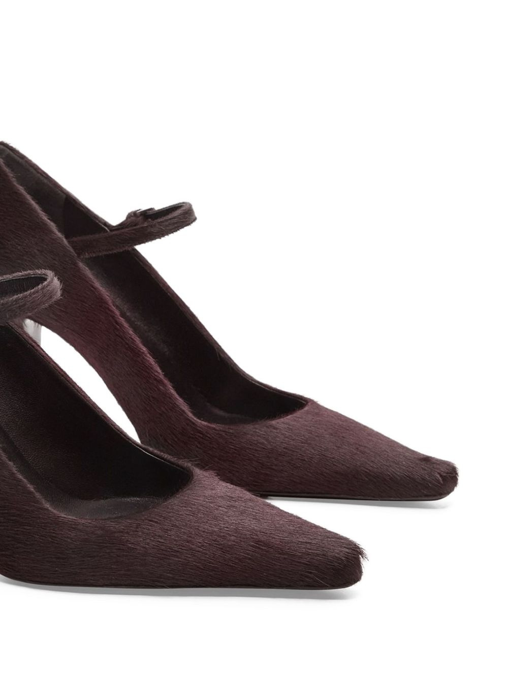 85mm Kabel pony-effect leather pumps - 2