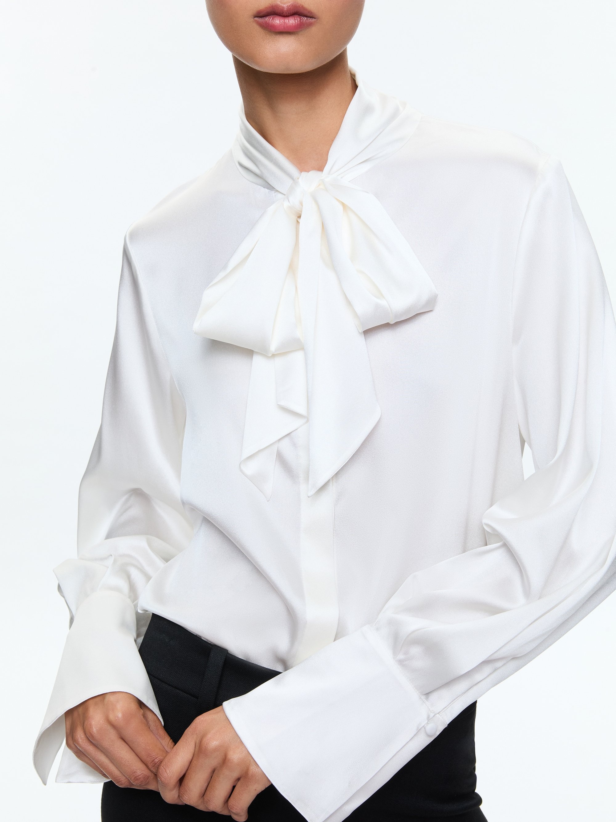 LLOYD SLIT SLEEVE BUTTON DOWN BLOUSE - 5