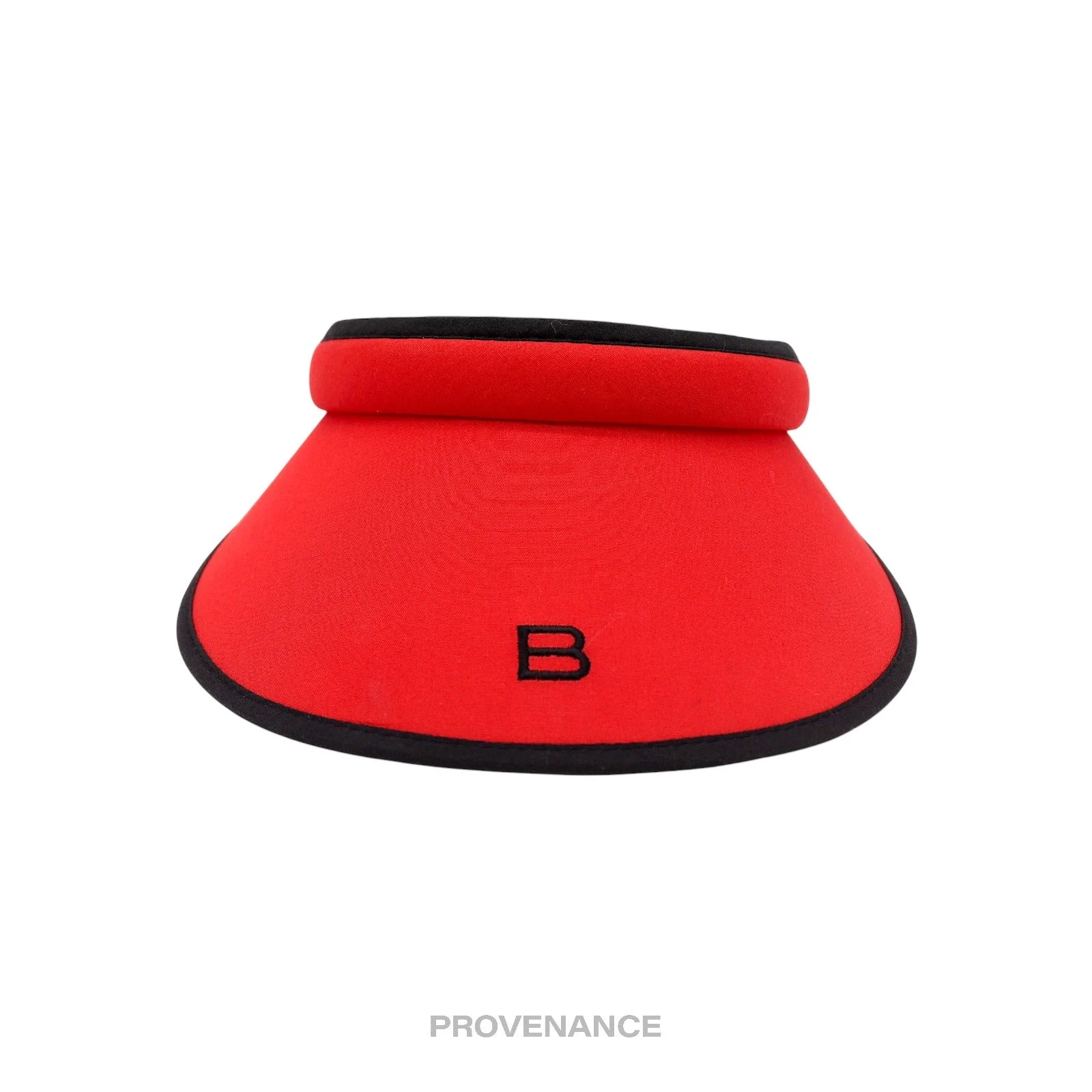 Balenciaga B Logo Visor - Red/Black - 1