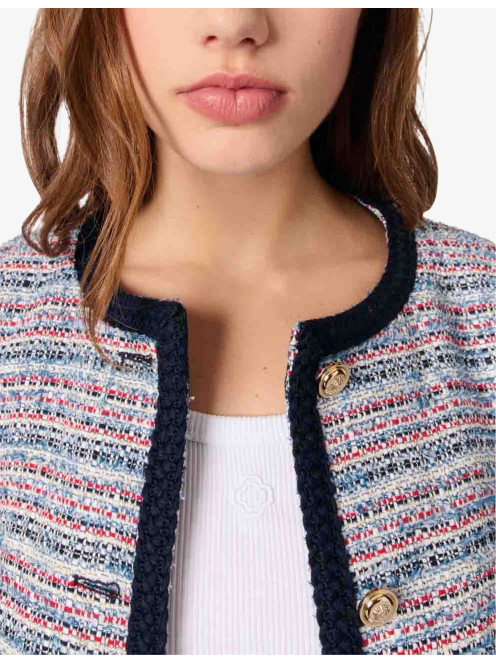 Short Tweed Cotton-Blend Jacket - 5