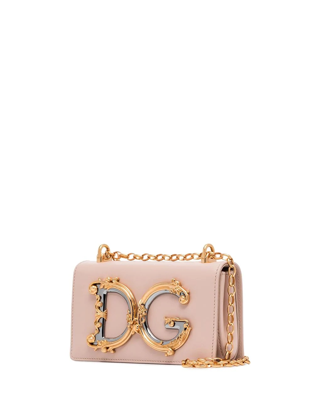 DG Girls logo-embellished leather shoulder bag - 4