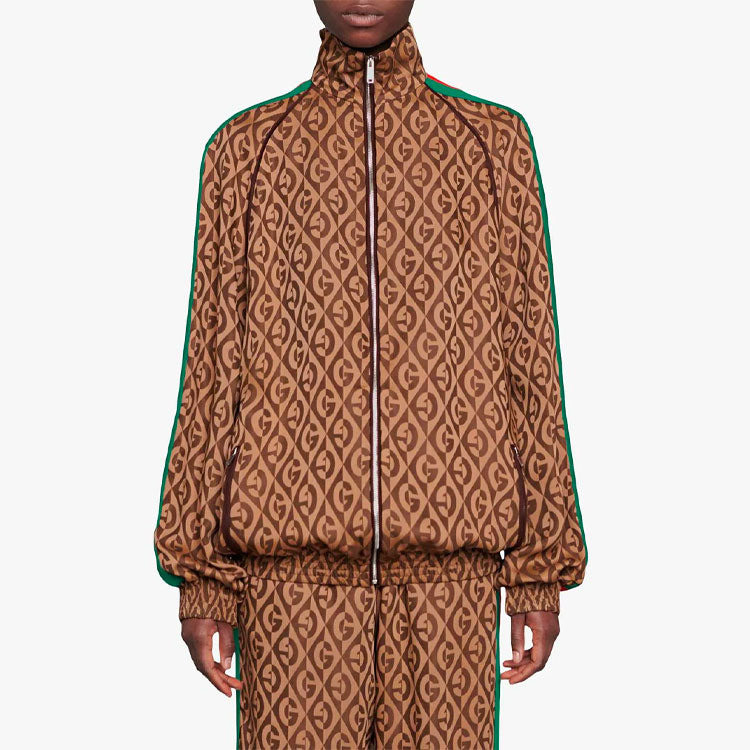 (WMNS) Gucci G Rhombus Jacket 'Brown' 596002-XJBUT-2100 - 3