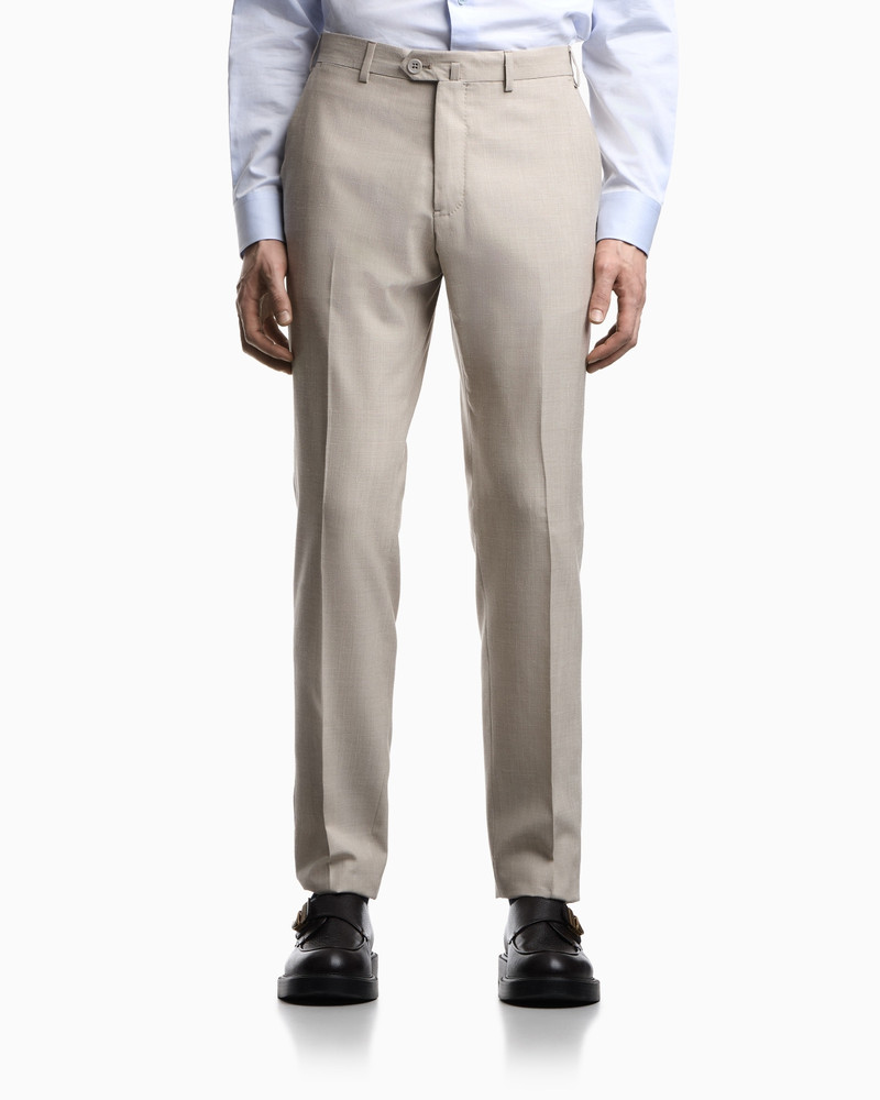 TROPICAL LIGHT WOOL CANVAS TROUSERS 4