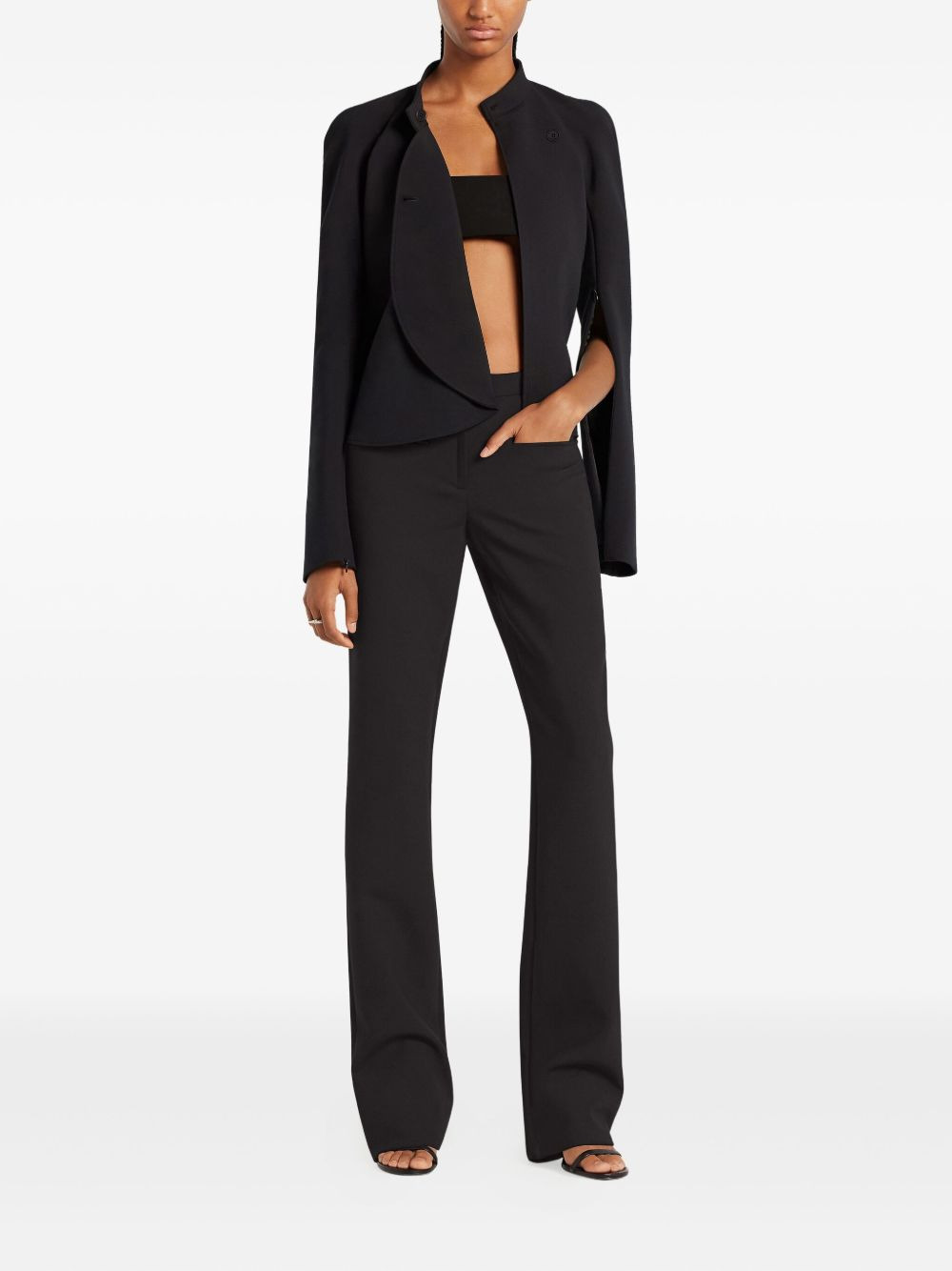 cropped blazer - 3