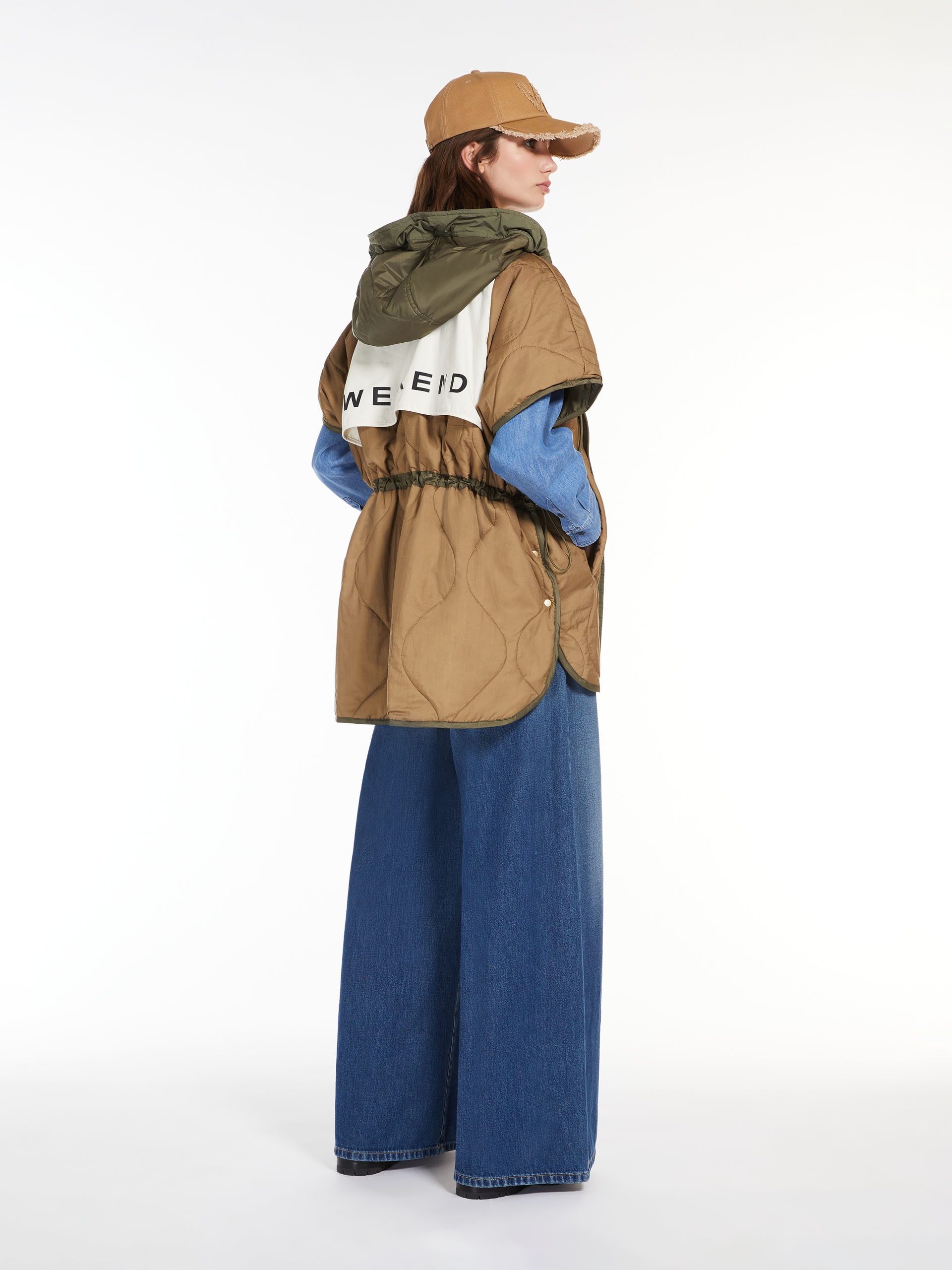 EGEMONE Water-repellent reversible canvas cape - 2