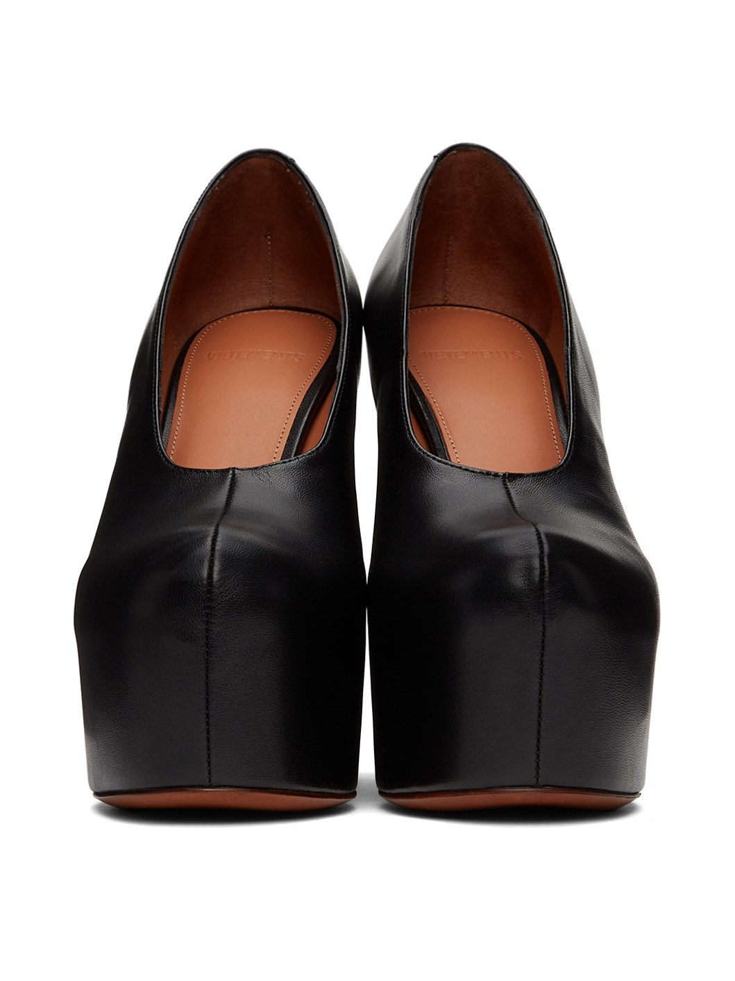 Black Platform Pump Heels - 2