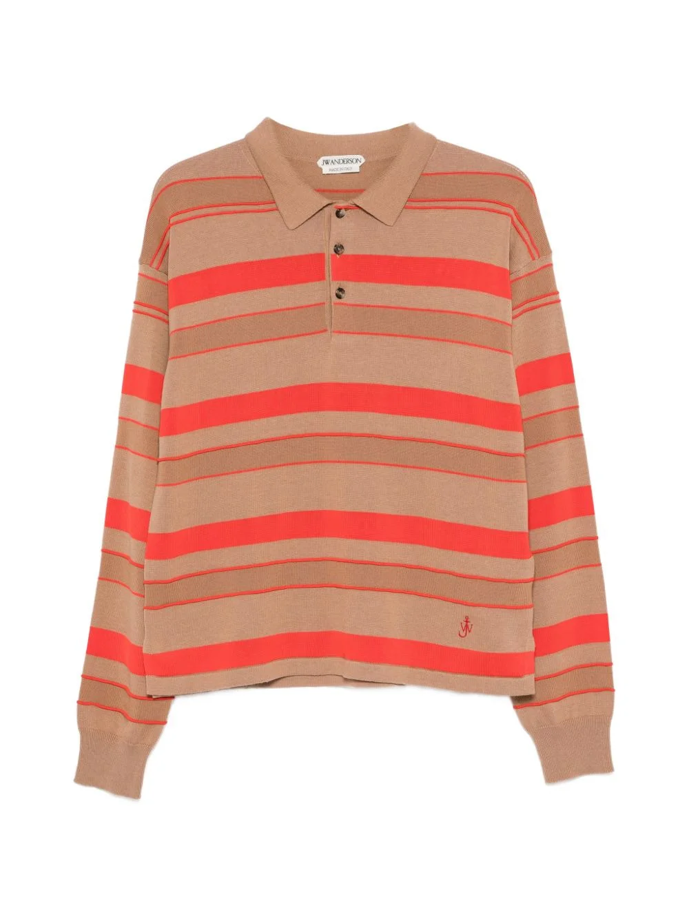 striped logo-embroidered polo shirt - 1