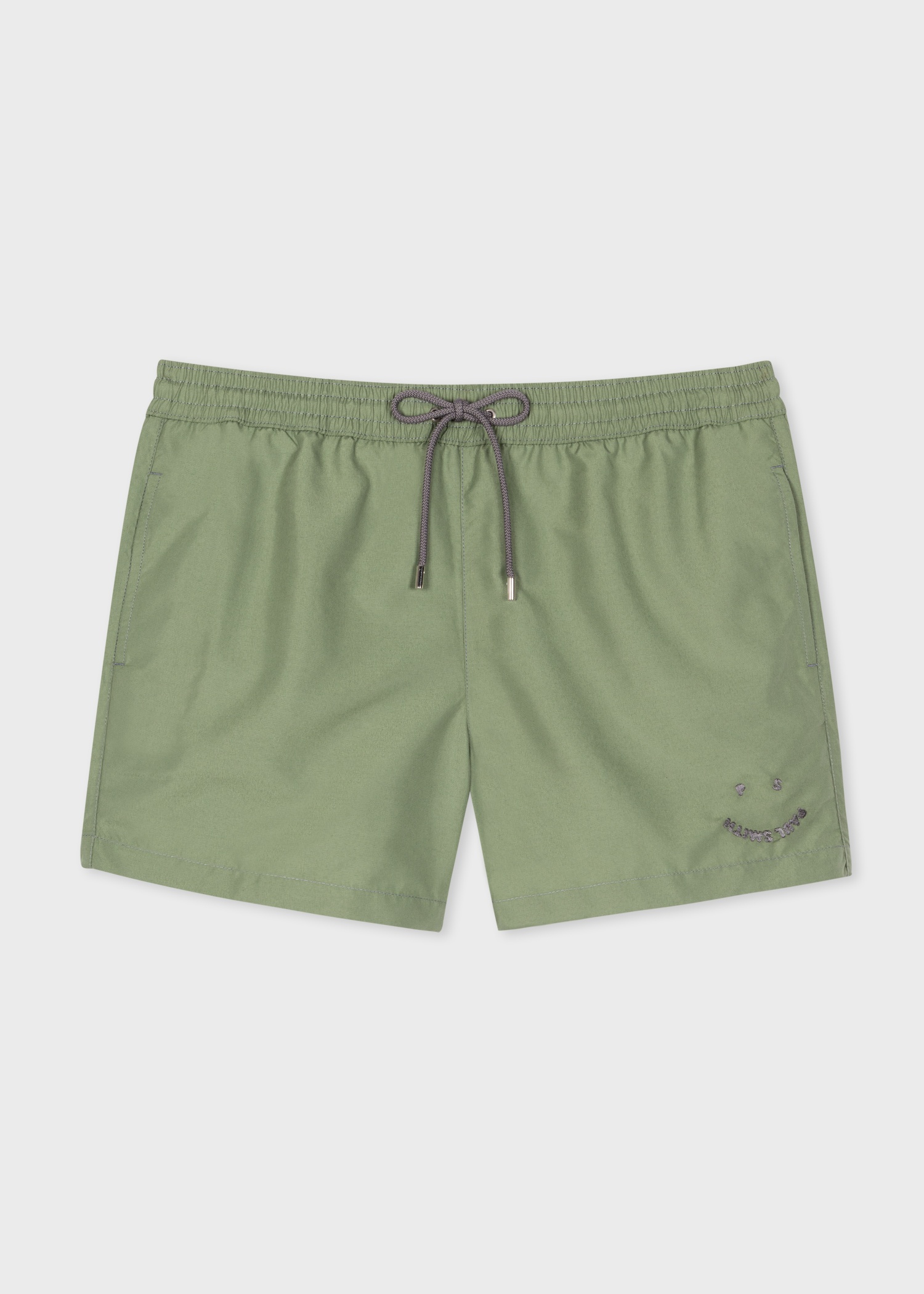 Green 'Happy' Swim Shorts - 1