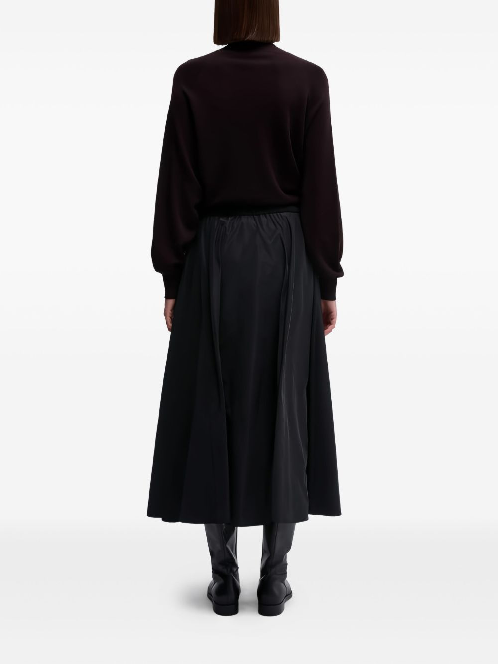 elasticated-waist midi skirt - 3