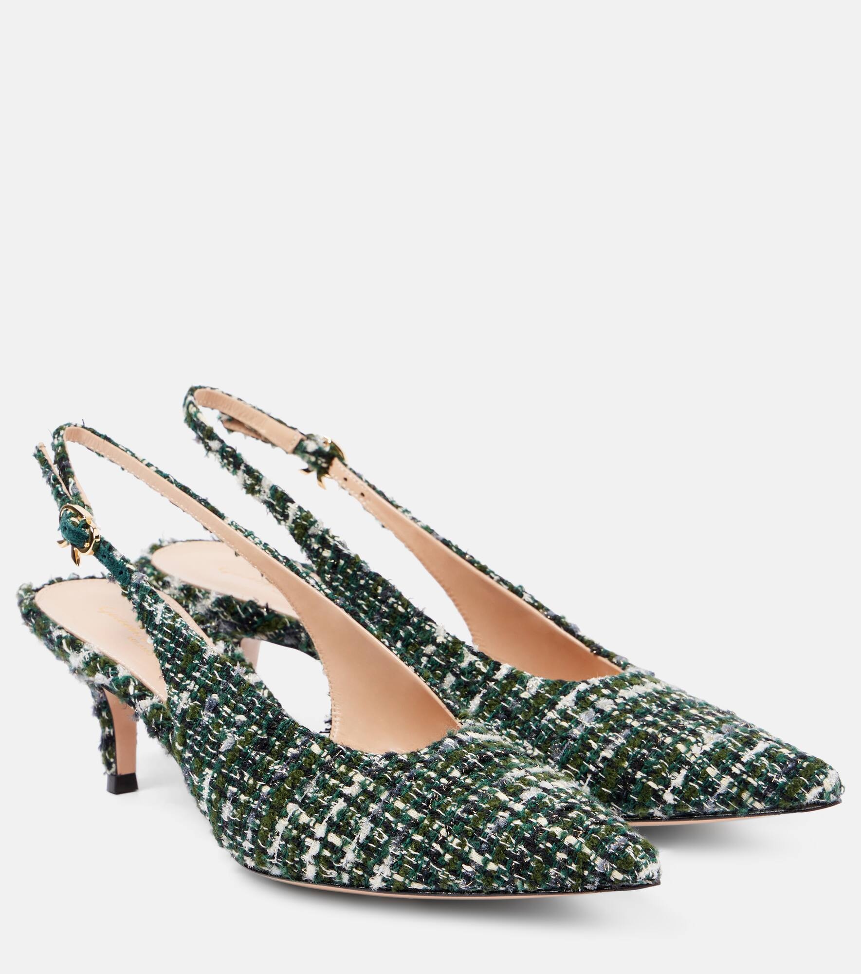 55 bouclé slingback pumps - 1